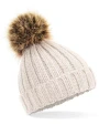 Bonnets personnalisable BEECHFIELD Bonnet epais avec pompon en fausse fourrure