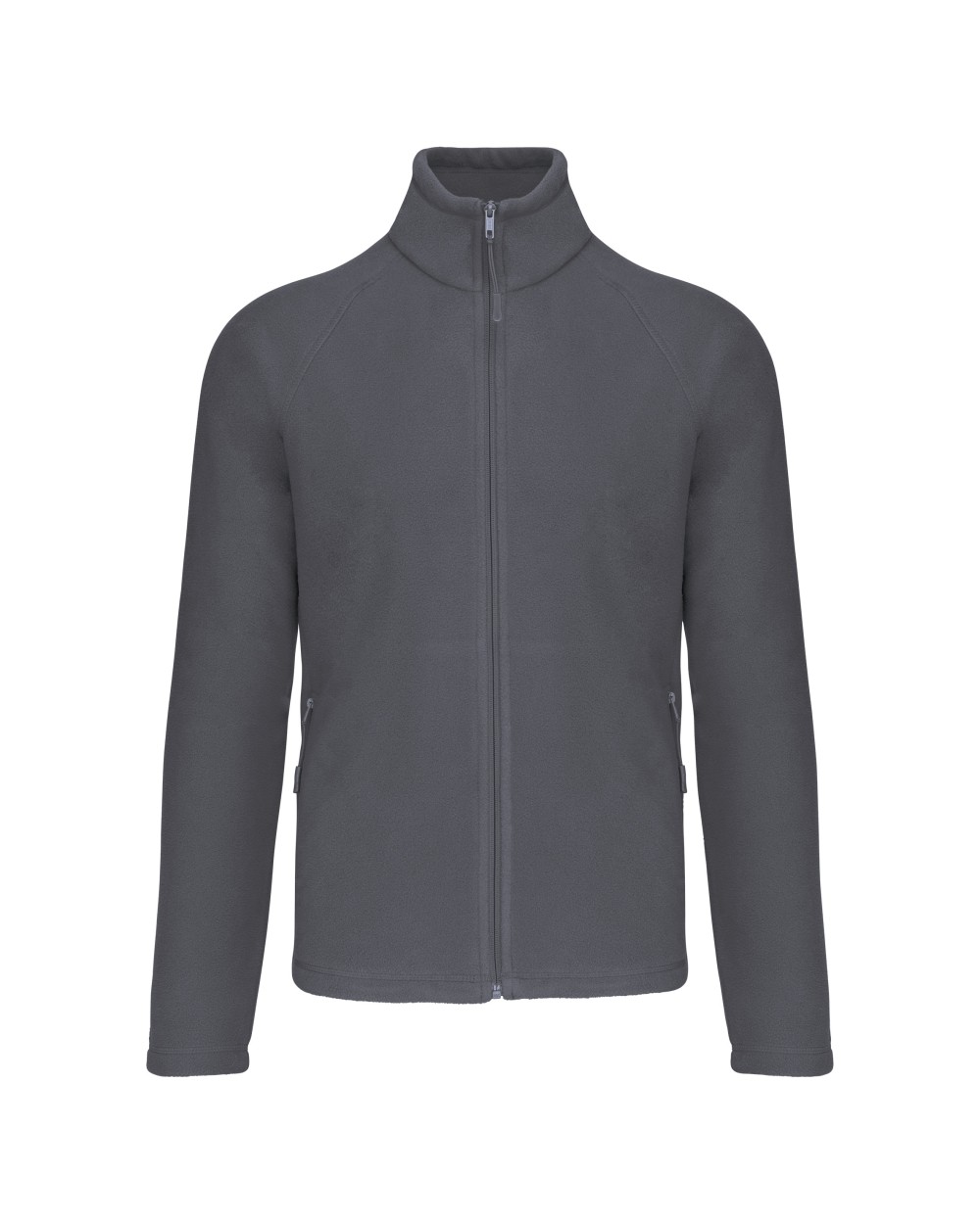 Laines polaires personnalisable KARIBAN Veste micropolaire zippée manches raglan homme