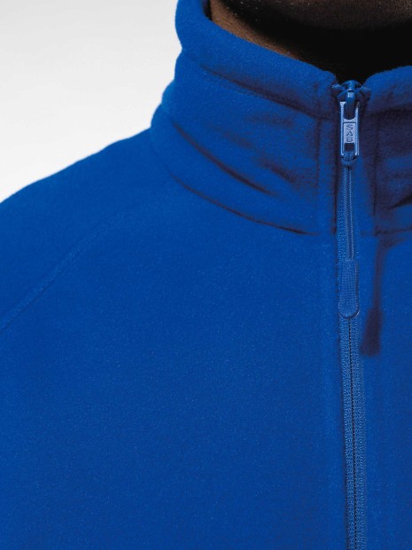 Laines polaires à personnaliser KARIBAN Veste micropolaire zippée manches raglan homme 