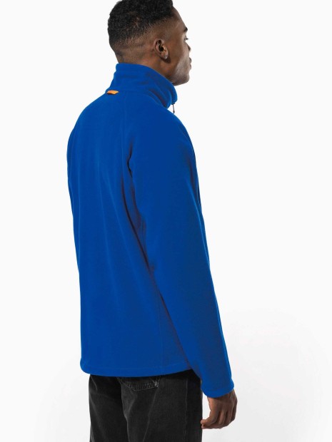 Laines polaires à personnaliser KARIBAN Veste micropolaire zippée manches raglan homme 