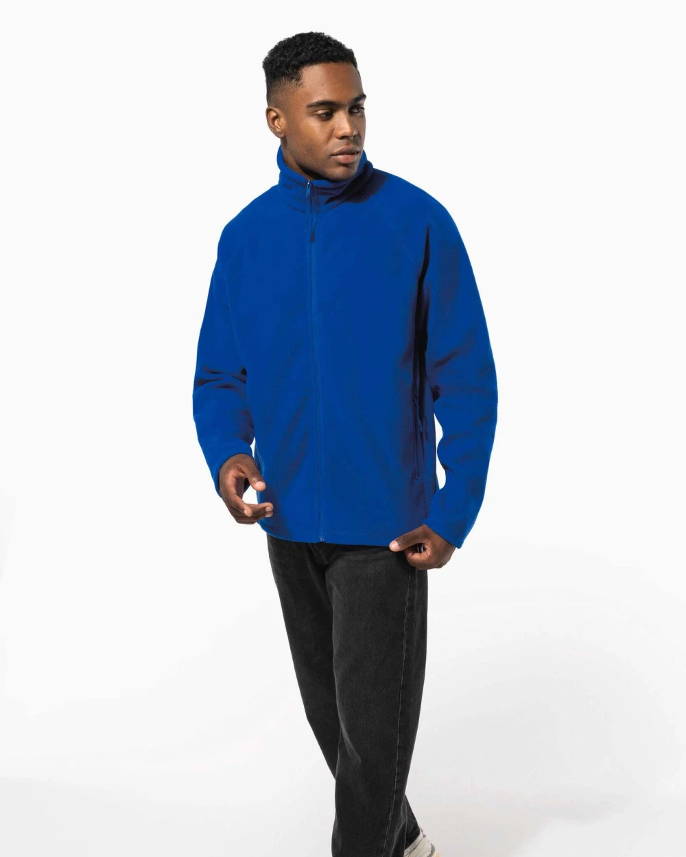 Polar Fleeces KARIBAN Microfleece met rits en raglanmouwen heren voor bedrukking &amp; borduring