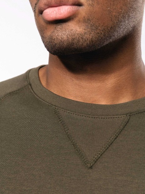 Sweat-shirts à personnaliser KARIBAN Sweat-shirt Bio col rond manches raglan homme 