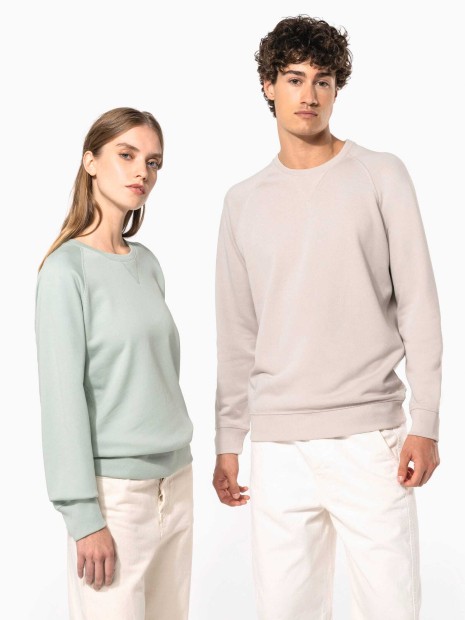 Sweat-shirts à personnaliser KARIBAN Sweat-shirt Bio col rond manches raglan homme 