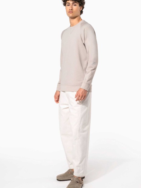 Sweat-shirts à personnaliser KARIBAN Sweat-shirt Bio col rond manches raglan homme 
