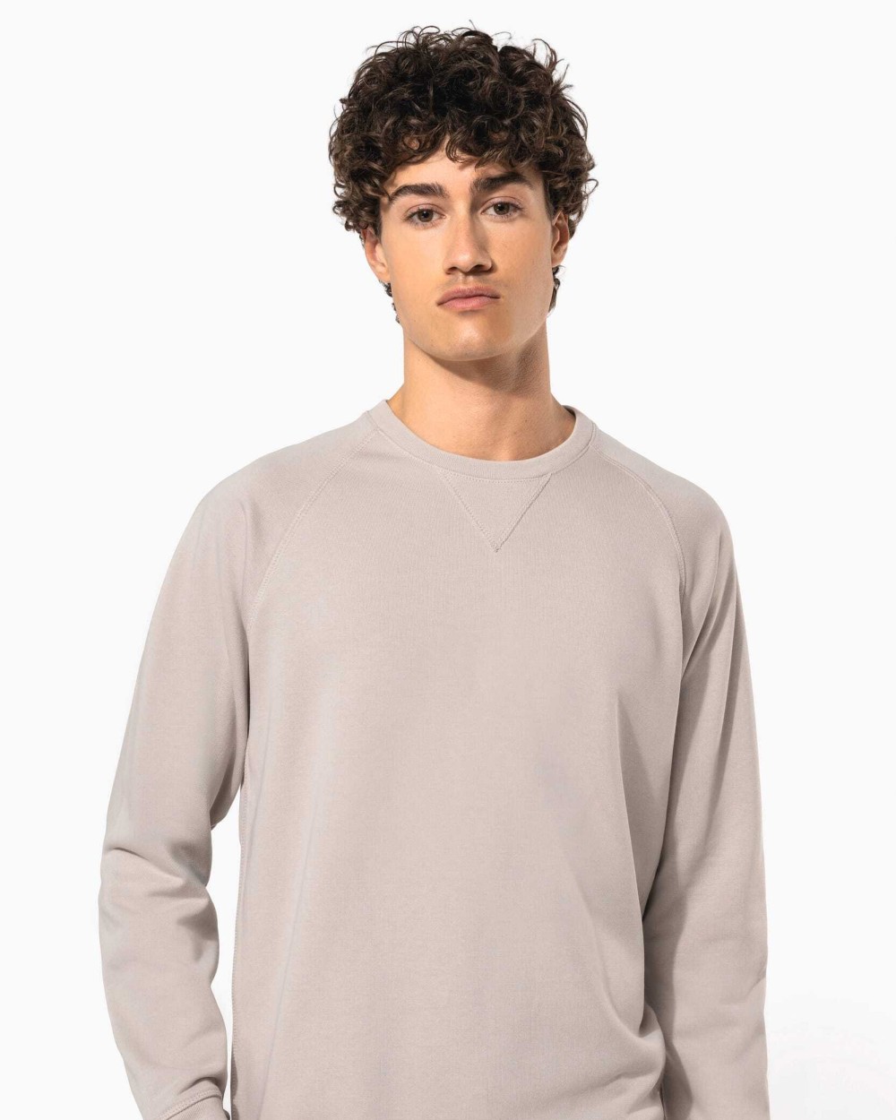 KARIBAN Herren Sweatshirt BIO-BAUMWOLLE Rundhalsausschnitt Raglanärmel Sweatshirts personalisierbar