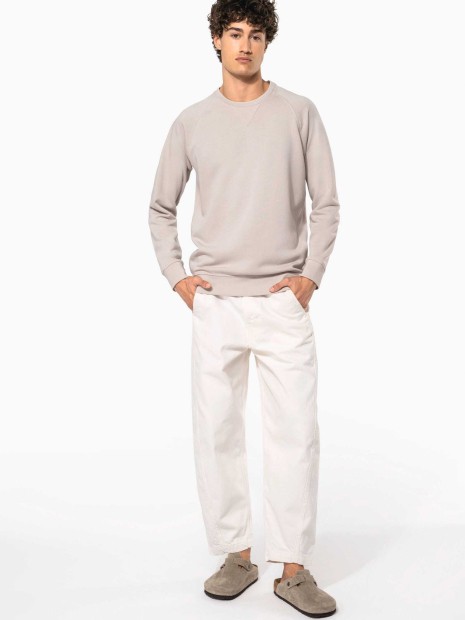 Sweat-shirts à personnaliser KARIBAN Sweat-shirt Bio col rond manches raglan homme 