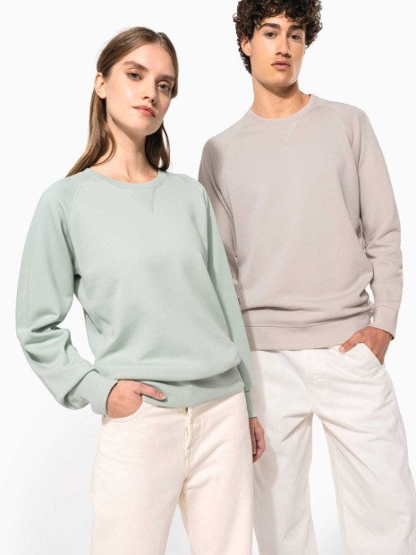 Sweat-shirts à personnaliser KARIBAN Sweat-shirt Bio col rond manches raglan homme 