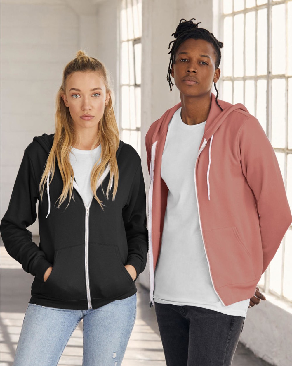 BELLA-CANVAS Unisex Fleece Full-Zip Hoodie Sweatshirts personalisierbar