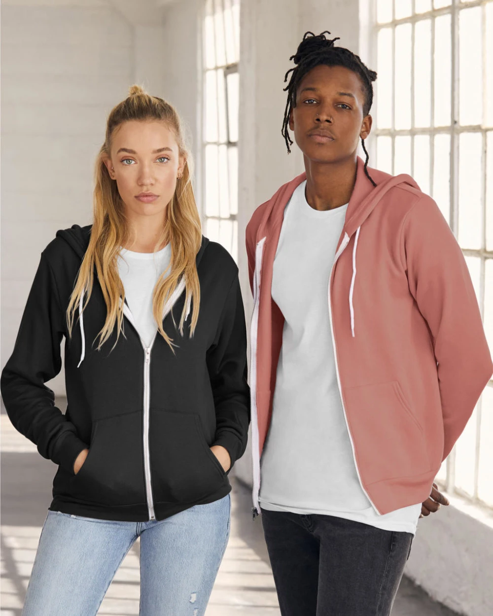 BELLA-CANVAS Unisex Fleece Full-Zip Hoodie Sweatshirts personalisierbar
