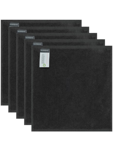 KARIBAN Serviettes d'invité 30 x 30 cm - Lot de 5 serviettes /api/colors/3664e9be-231a-44a8-bacd-707b001b474c personnalisable