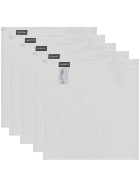 KARIBAN Serviettes d'invité 30 x 30 cm - Lot de 5 serviettes /api/colors/7a92cd2d-10d2-40b4-928b-296bb7487506 personnalisable