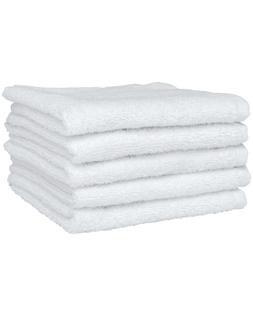 Produits éponges personnalisable KARIBAN Serviettes d'invité 30 x 30 cm - Lot de 5 serviettes