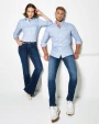 Hemden KUSTOM KIT Women's Tailored Fit Stretch Oxford Shirt LS voor bedrukking &amp; borduring