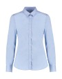 Hemden KUSTOM KIT Women's Tailored Fit Stretch Oxford Shirt LS voor bedrukking &amp; borduring
