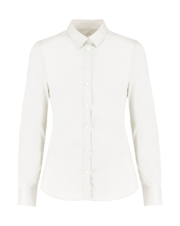 Chemises personnalisable KUSTOM KIT Women's Tailored Fit Stretch Oxford Shirt LS