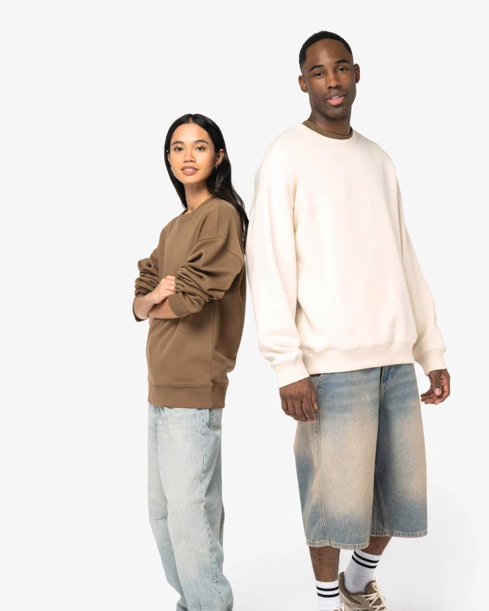 Sweaters & hoodies NATIVE SPIRIT Ecologische oversized uniseks sweater met ronde hals voor bedrukking &amp; borduring