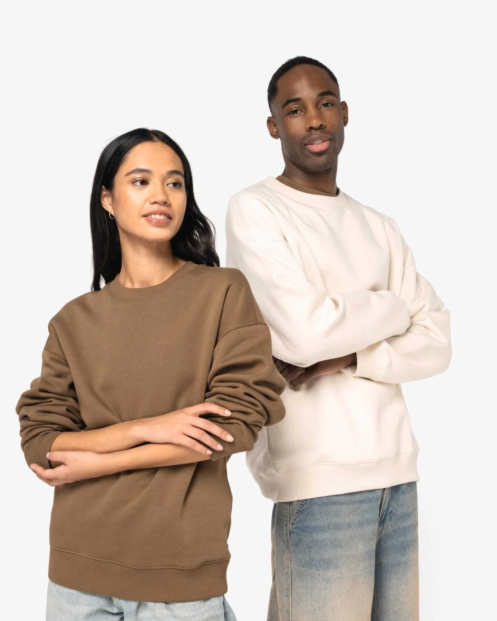 Sweat-shirts personnalisable NATIVE SPIRIT Sweat-shirt écoresponsable à col rond oversize unisexe