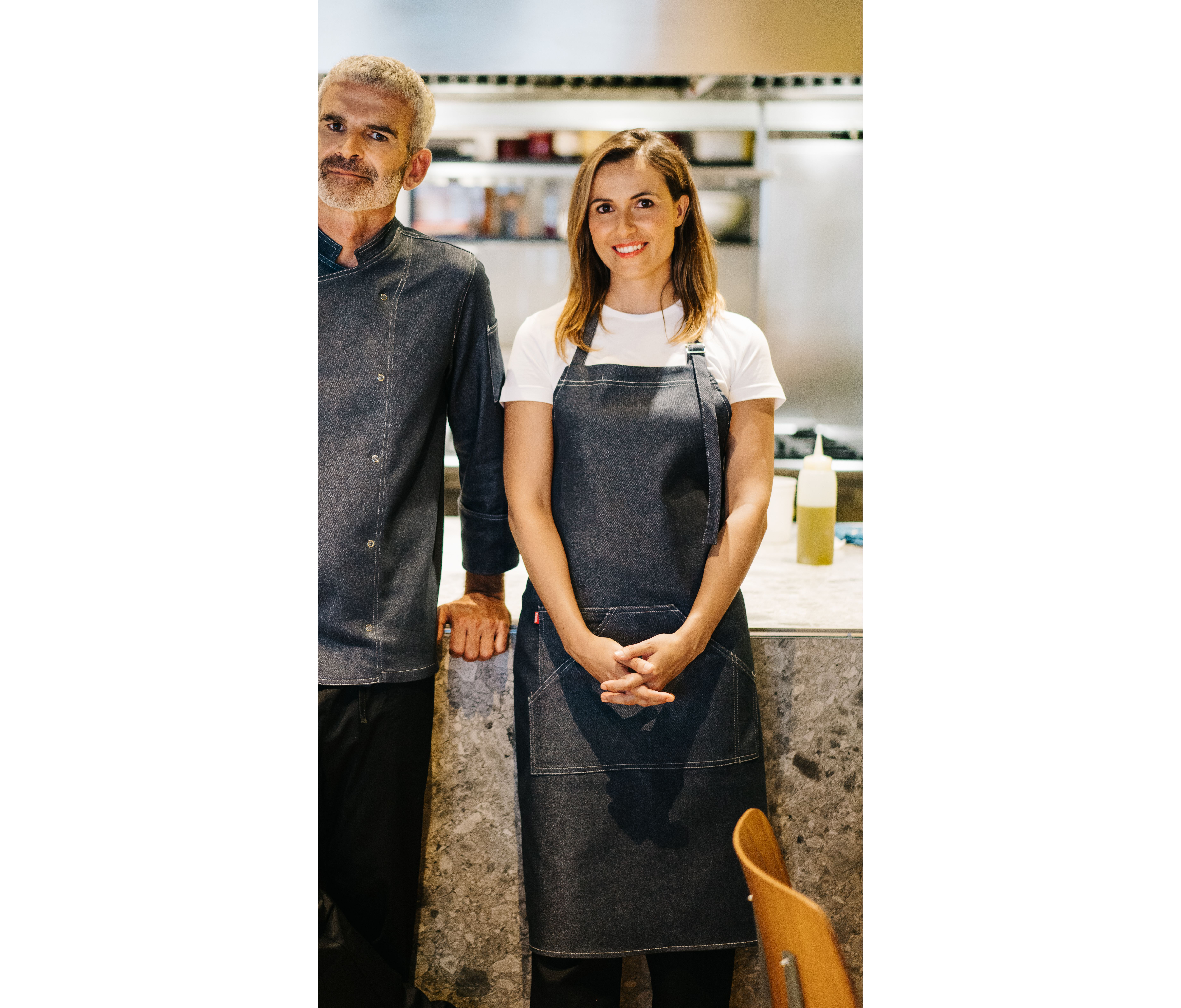 Schorten VELILLA DENIM BIB APRON voor bedrukking &amp; borduring