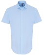 Chemises personnalisable PREMIER Mens Stretch Fit Cotton Poplin Short Sleeve Shirt