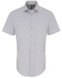 Hemden PREMIER Mens Stretch Fit Poplin Short Sleeve Cotton Shirt voor bedrukking &amp; borduring