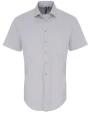PREMIER Mens Stretch Fit Cotton Poplin Short Sleeve Shirt Hemden personalisierbar
