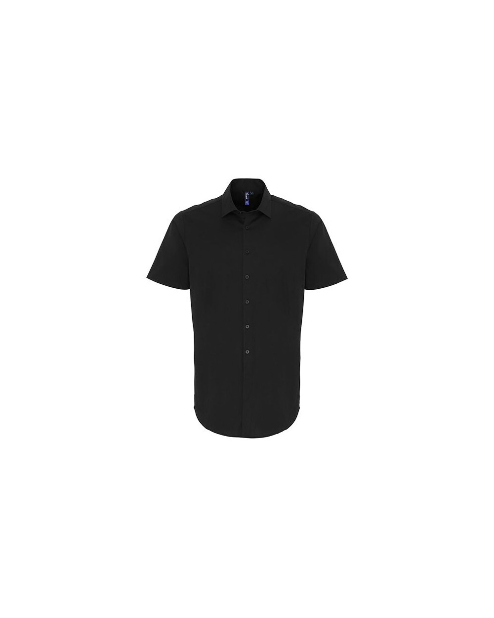 Hemden PREMIER Mens Stretch Fit Poplin Short Sleeve Cotton Shirt voor bedrukking &amp; borduring