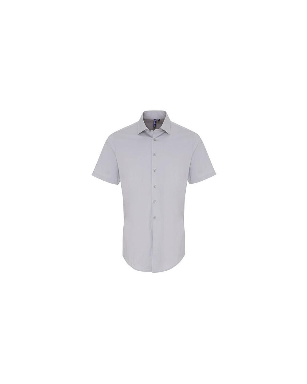 Hemden PREMIER Mens Stretch Fit Poplin Short Sleeve Cotton Shirt voor bedrukking &amp; borduring