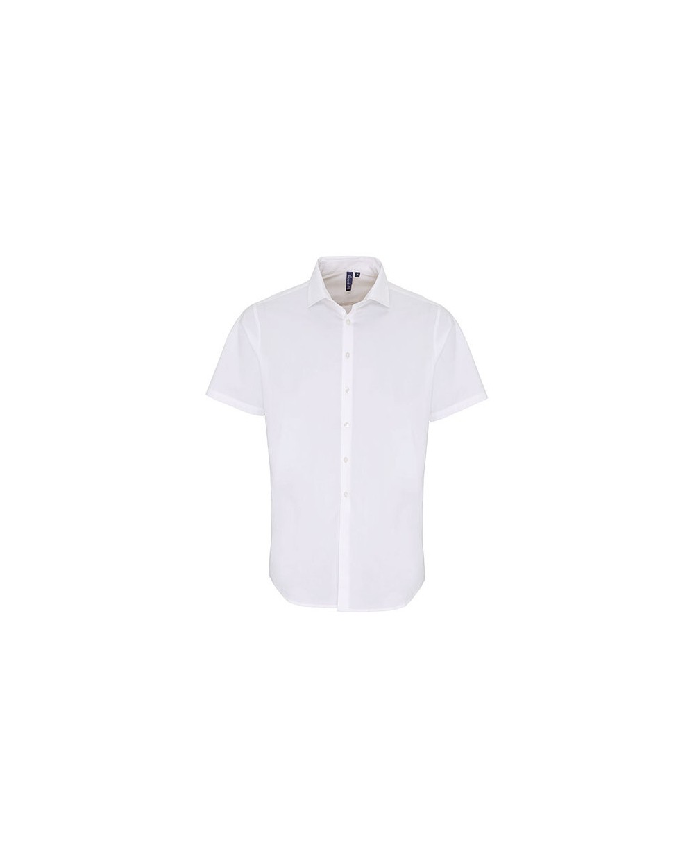 Hemden PREMIER Mens Stretch Fit Poplin Short Sleeve Cotton Shirt voor bedrukking &amp; borduring