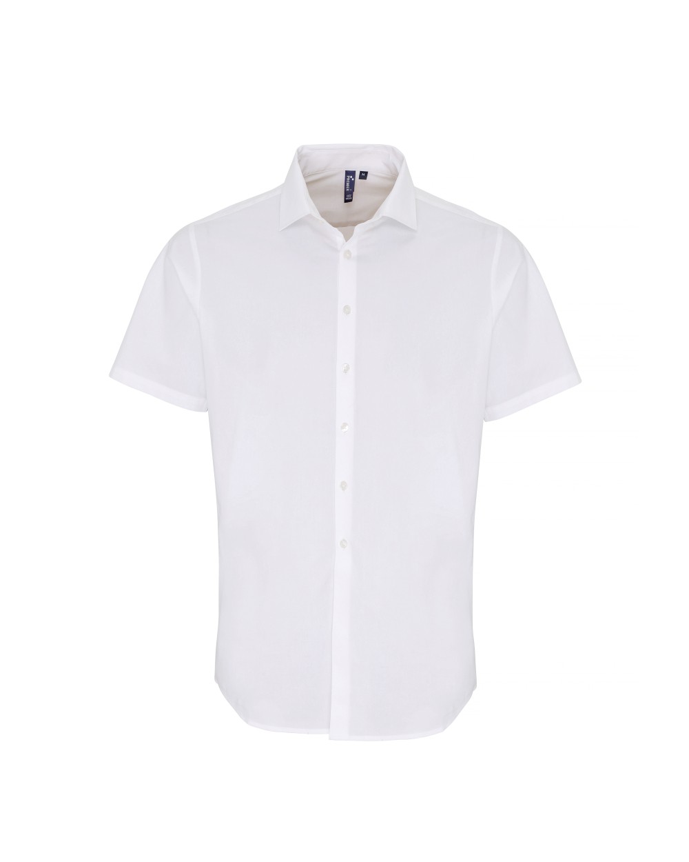 Hemden PREMIER Mens Stretch Fit Poplin Short Sleeve Cotton Shirt voor bedrukking &amp; borduring