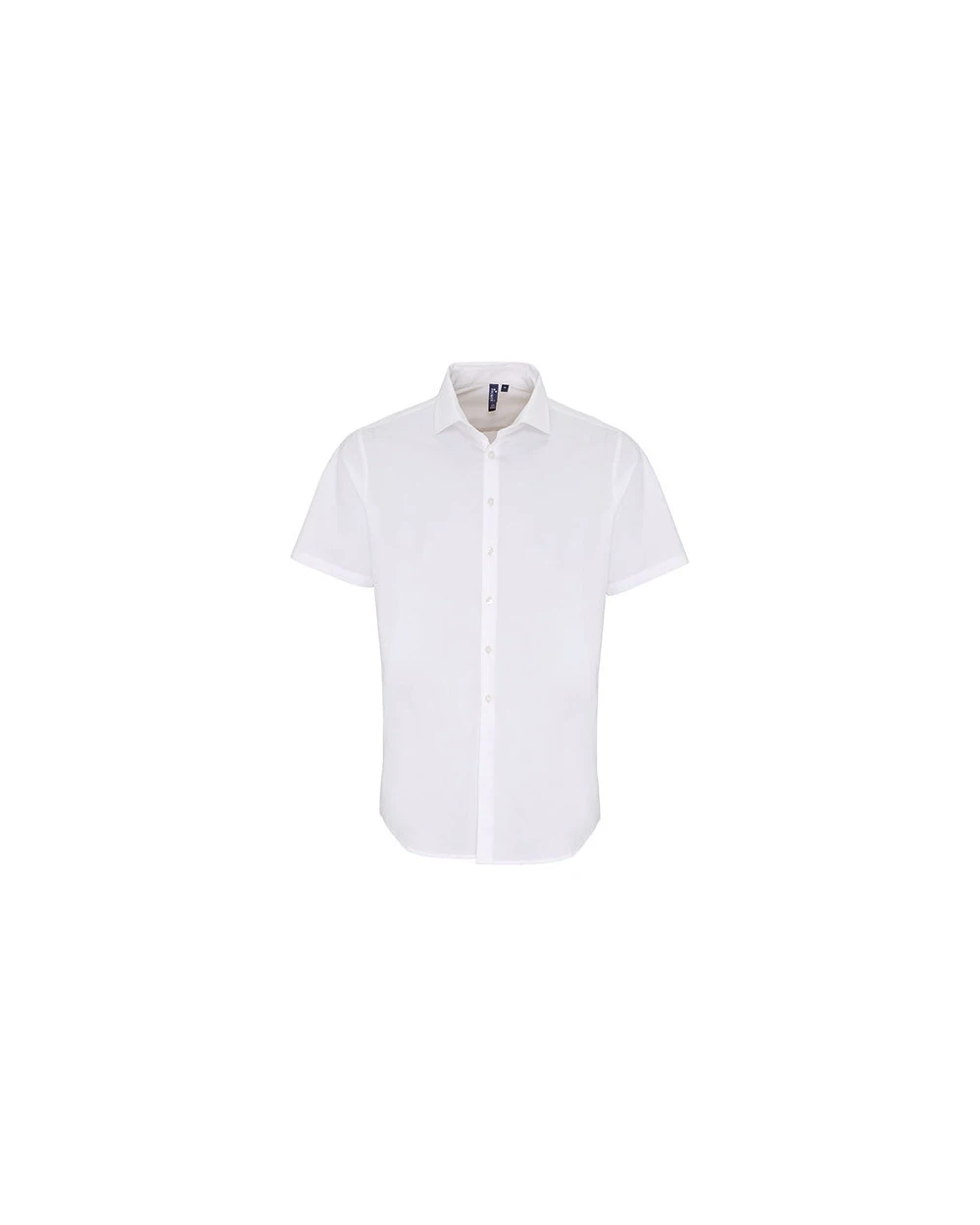 Hemden PREMIER Mens Stretch Fit Poplin Short Sleeve Cotton Shirt voor bedrukking &amp; borduring