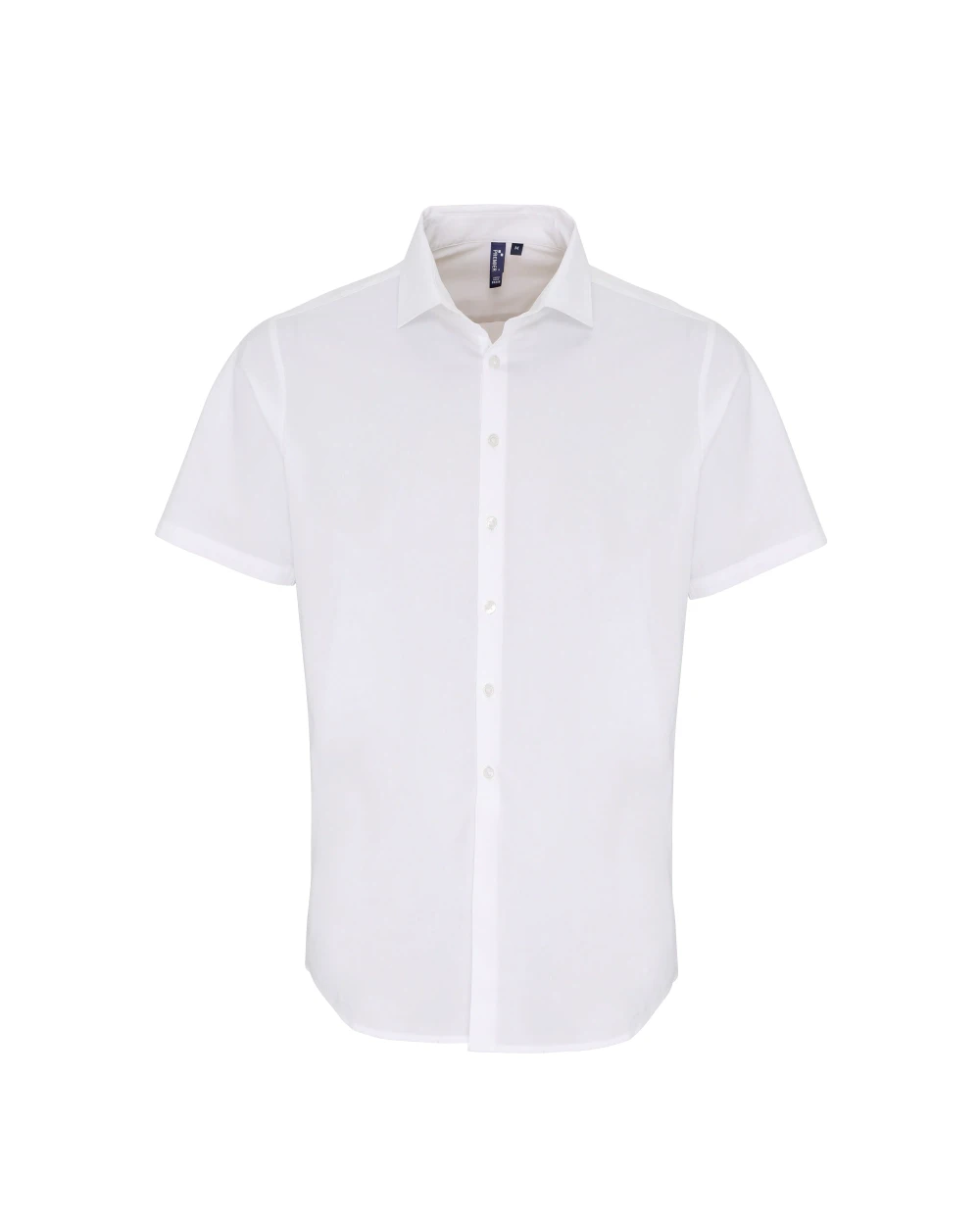 PREMIER Mens Stretch Fit Cotton Poplin Short Sleeve Shirt Hemden personalisierbar