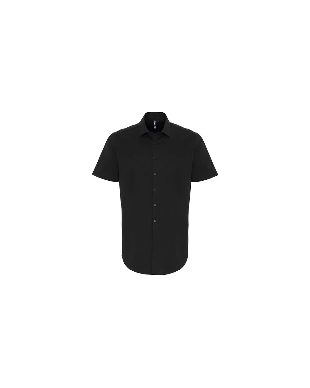 Hemden PREMIER Mens Stretch Fit Poplin Short Sleeve Cotton Shirt voor bedrukking &amp; borduring