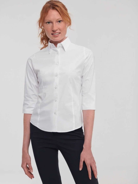 Chemises à personnaliser RUSSELL Chemise fittée femme manches 3/4 