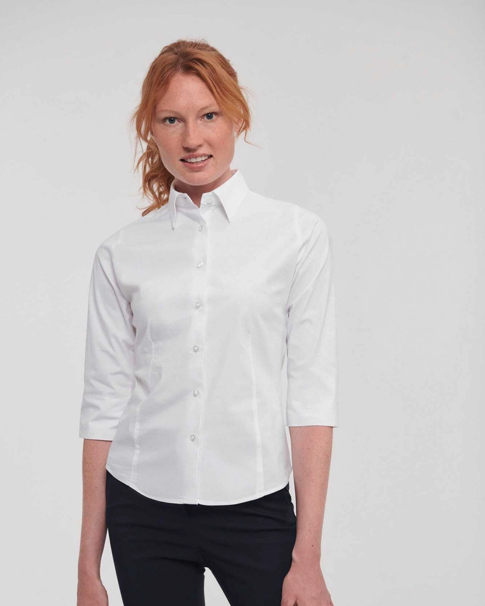 Hemden RUSSELL Ladies' 3/4 Sleeve Easy Care Fitted Shirt voor bedrukking &amp; borduring