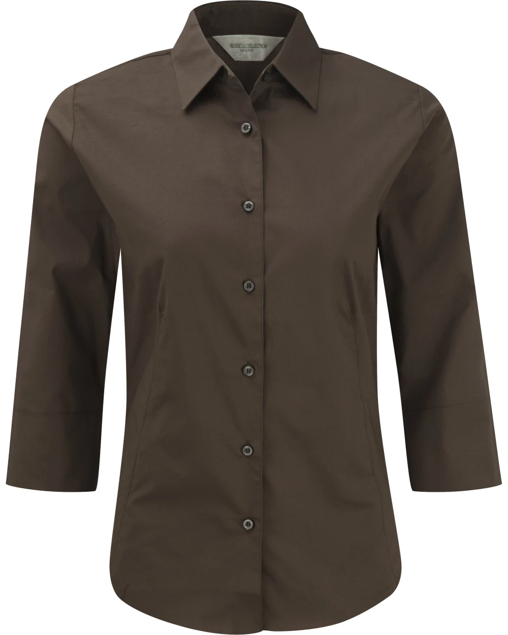RUSSELL Ladies' 3/4 Sleeve Easy Care Fitted Shirt Hemden personalisierbar