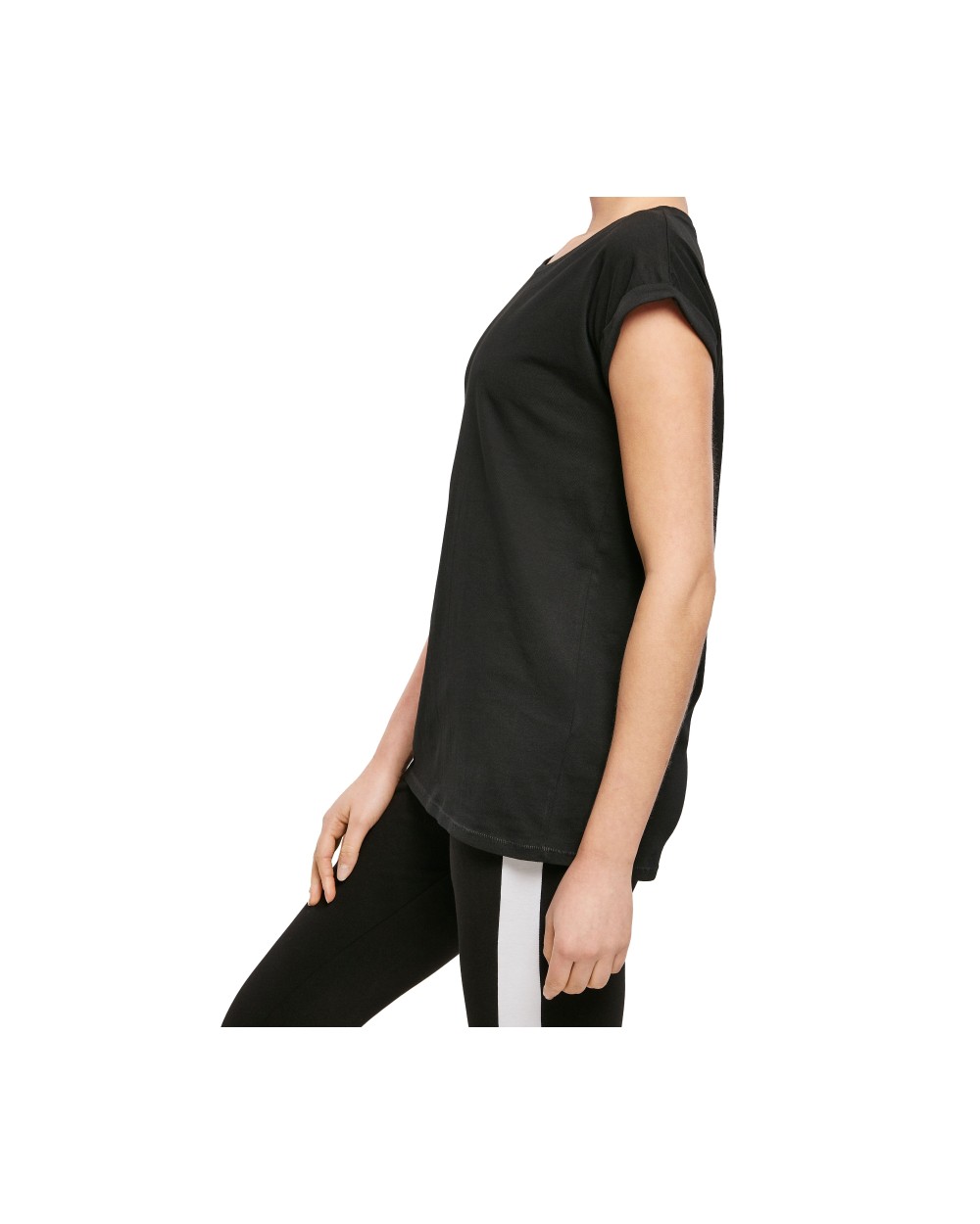 BUILD YOUR BRAND LADIES ORGANIC EXTENDED SHOULDER TEE T-Shirts personalisierbar