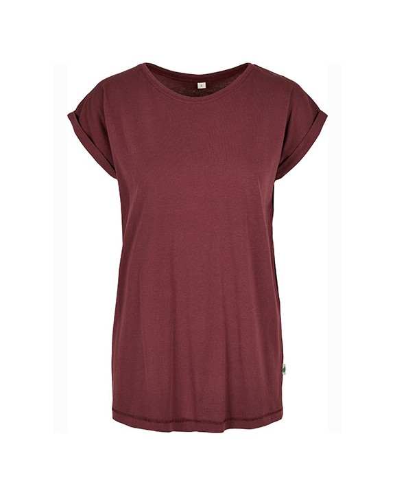 T-Shirts personnalisable BUILD YOUR BRAND LADIES ORGANIC EXTENDED SHOULDER TEE
