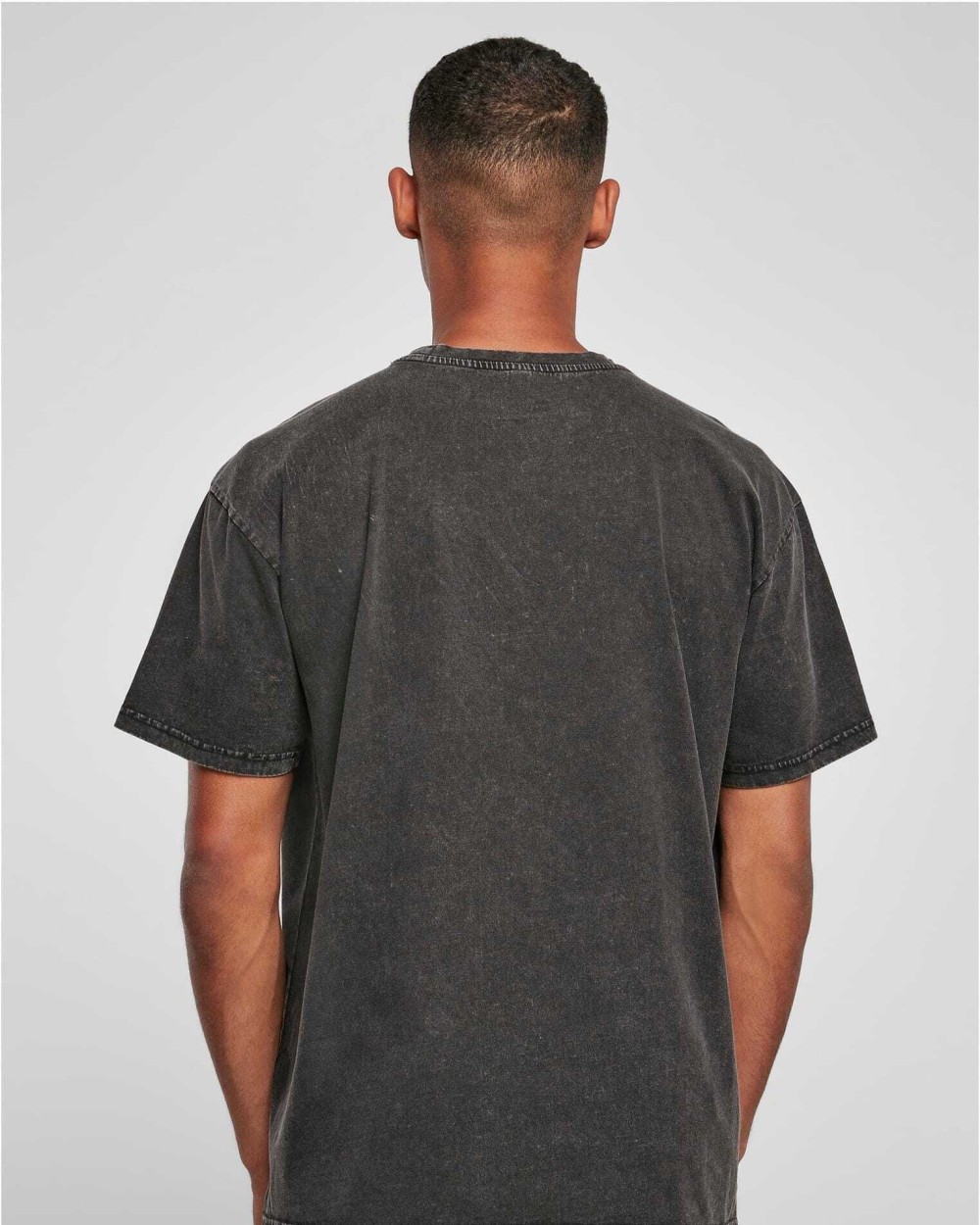T-shirts BUILD YOUR BRAND Heren T-shirt met verwassen look voor bedrukking &amp; borduring