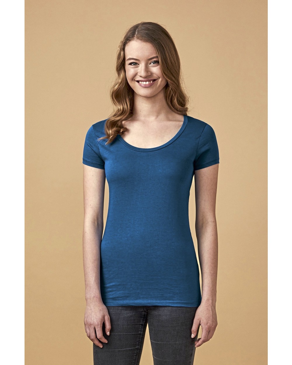 PROMODORO Women´s Deep Scoop T-Shirt T-Shirts personalisierbar