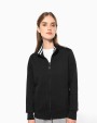 KARIBAN Damen Fleece-Sweater mit Zip Sweatshirts personalisierbar