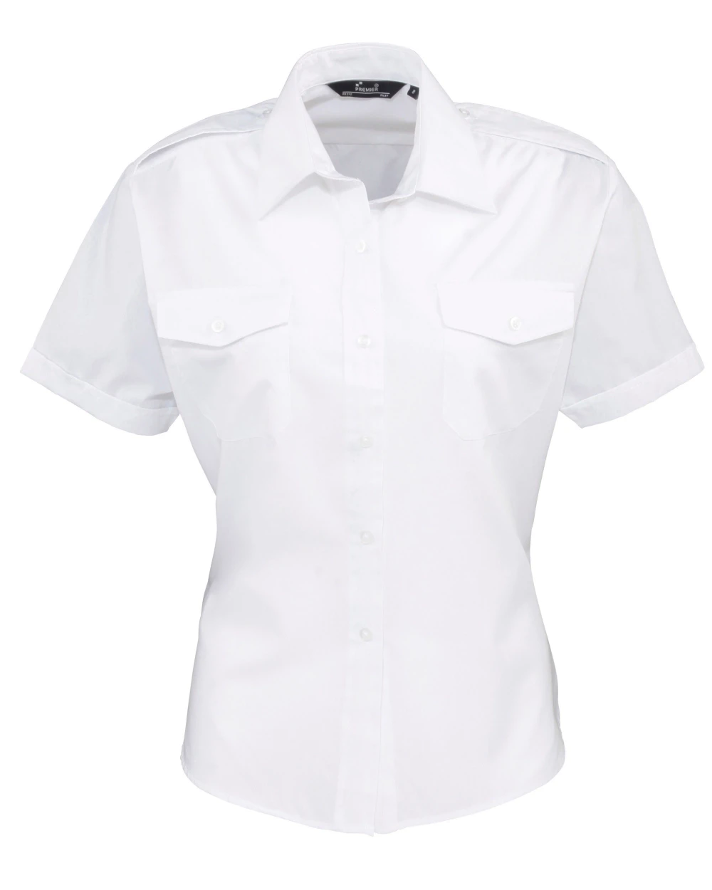 PREMIER Ladies' Short-Sleeved Pilot Shirt Hemden personalisierbar