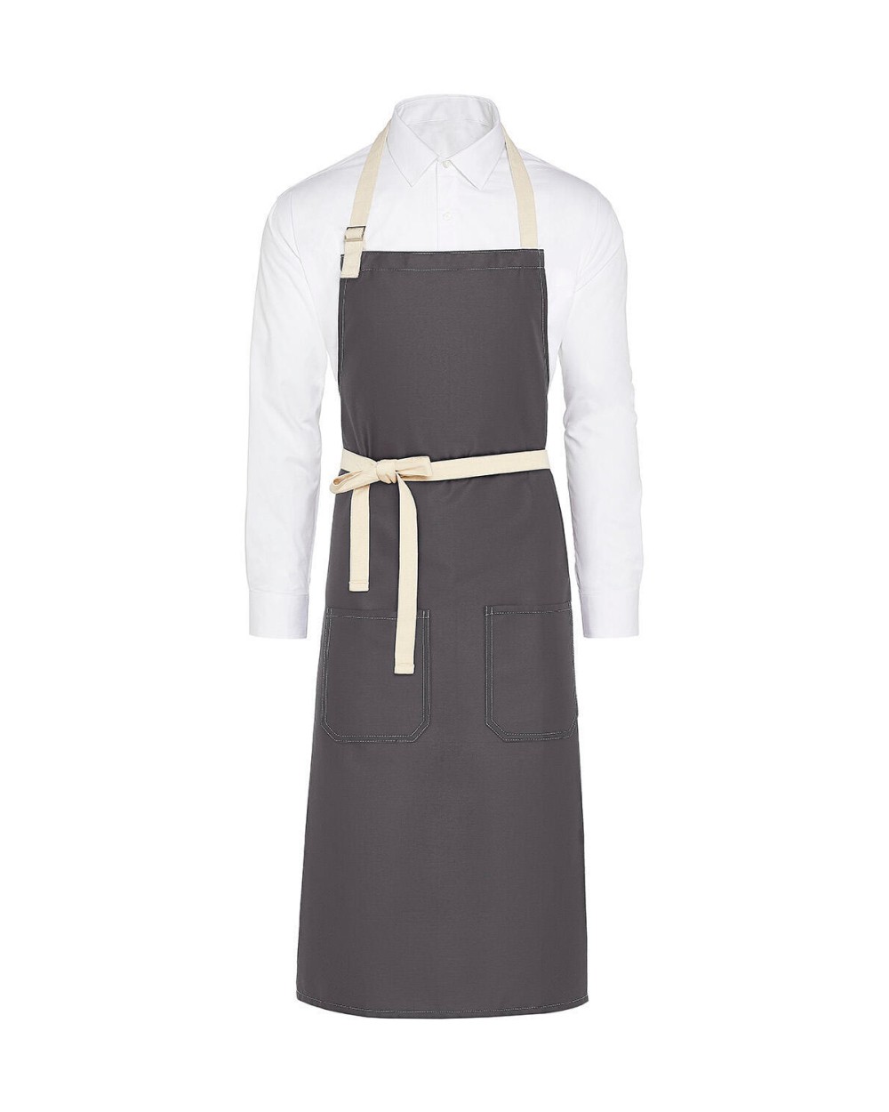 SG CLOTHING SANTORINI - Contrasted Bib Apron with Pocket Schürzen personalisierbar
