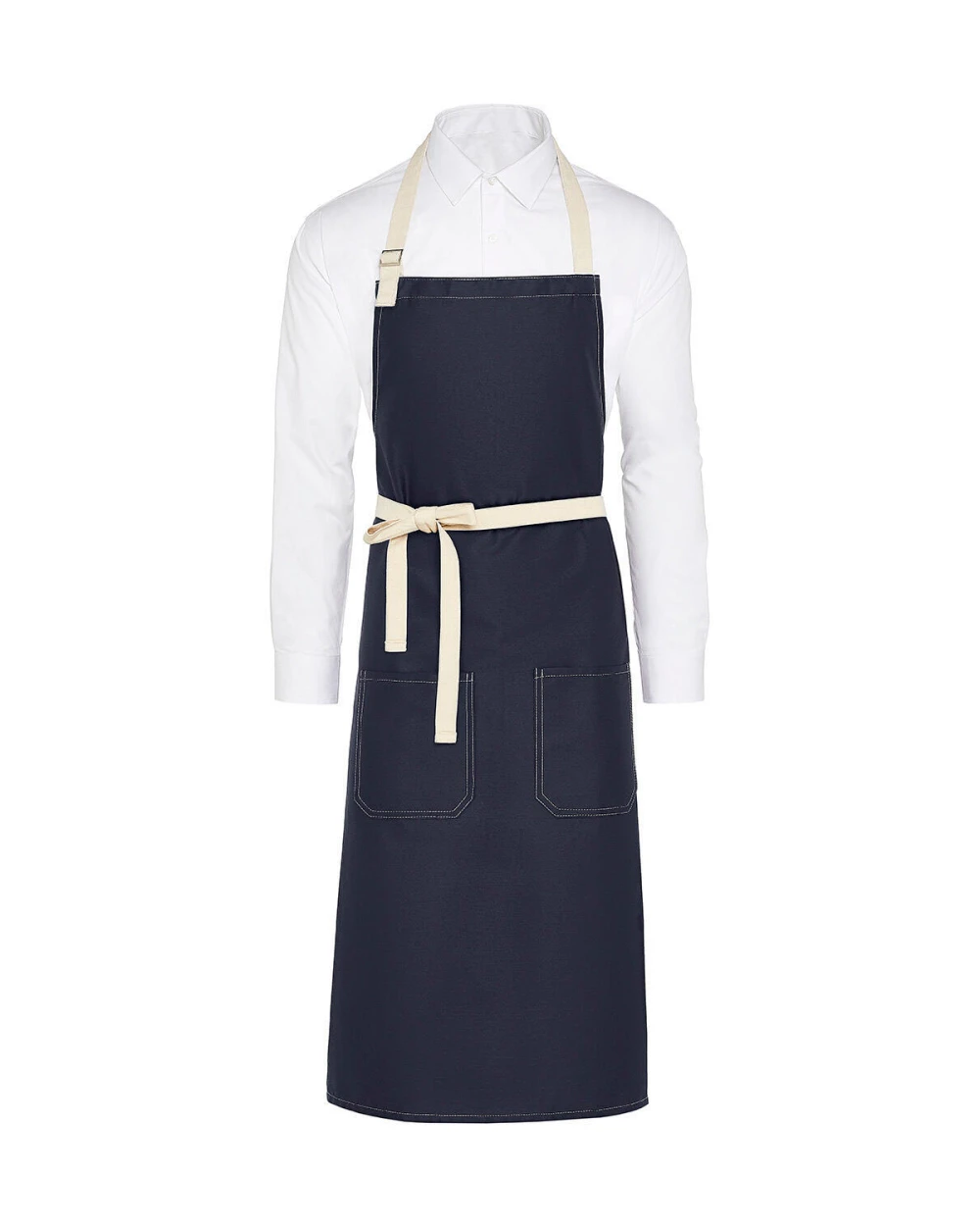 Schorten SG CLOTHING SANTORINI - Contrasted Bib Apron with Pocket voor bedrukking &amp; borduring