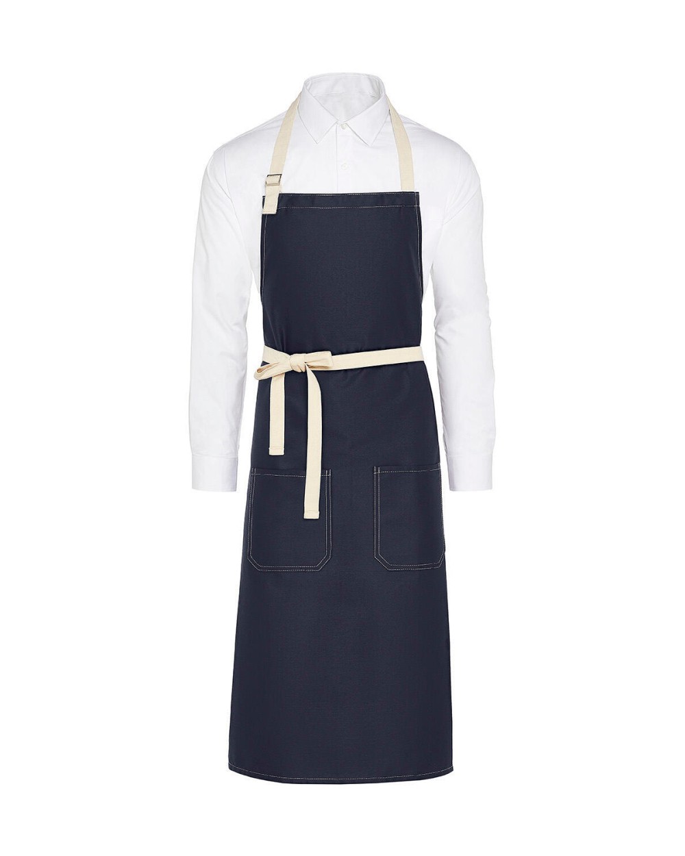 Schorten SG CLOTHING SANTORINI - Contrasted Bib Apron with Pocket voor bedrukking &amp; borduring