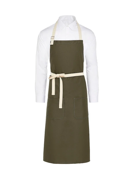 SG CLOTHING SANTORINI - Contrasted Bib Apron with Pocket /api/colors/fdddca6f-398d-4e63-8ae9-29e568f5cfd2 personnalisable