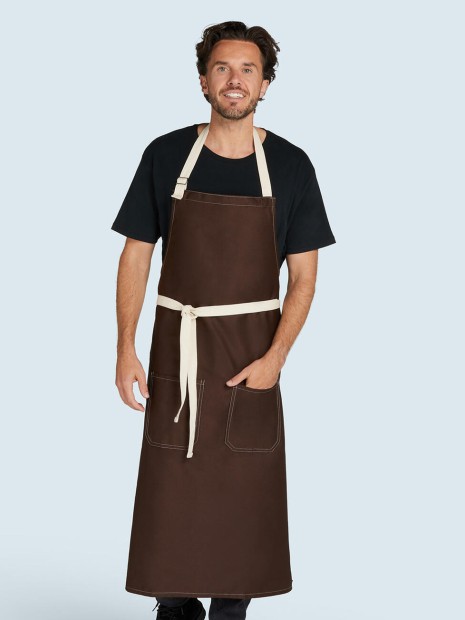 Tabliers à personnaliser SG CLOTHING SANTORINI - Contrasted Bib Apron with Pocket 