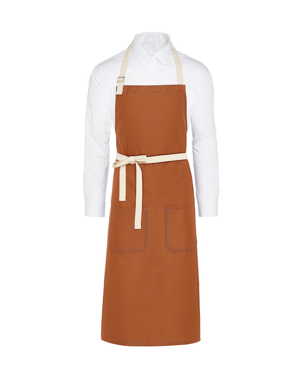 Schorten SG CLOTHING SANTORINI - Contrasted Bib Apron with Pocket voor bedrukking &amp; borduring