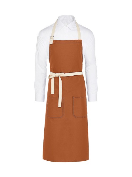 SG CLOTHING SANTORINI - Contrasted Bib Apron with Pocket /api/colors/517ed486-f4dd-43d4-9502-1651d53a2891 personnalisable
