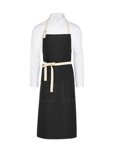 SG CLOTHING SANTORINI - Contrasted Bib Apron with Pocket /api/colors/b9fdad4a-5e94-45cb-8c03-c08b349b28c3 personnalisable