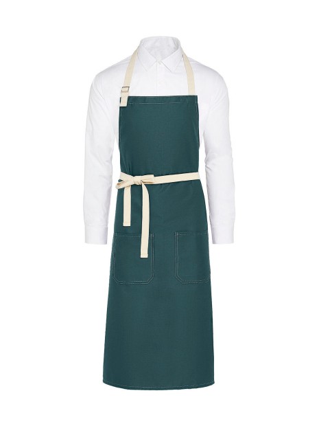 SG CLOTHING SANTORINI - Contrasted Bib Apron with Pocket /api/colors/0fa07bbb-4913-42a1-8411-2570ef01a98a personnalisable